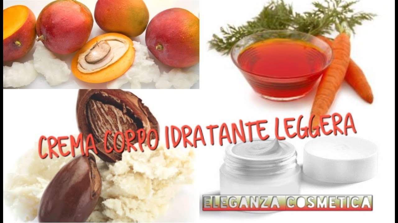 Crema corpo leggera alla carota fai da te