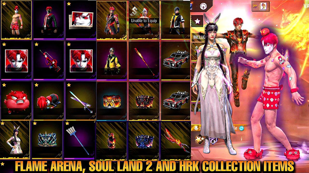 FLAME ARENA, SOUL LAND ЧАСТЬ 2, FREE FIRE X HRK, ОБЗОР ПРЕДМЕТОВ ТЕМАТИЧЕСКОЙ КОЛЛЕКЦИИ CHOPPY CUTS