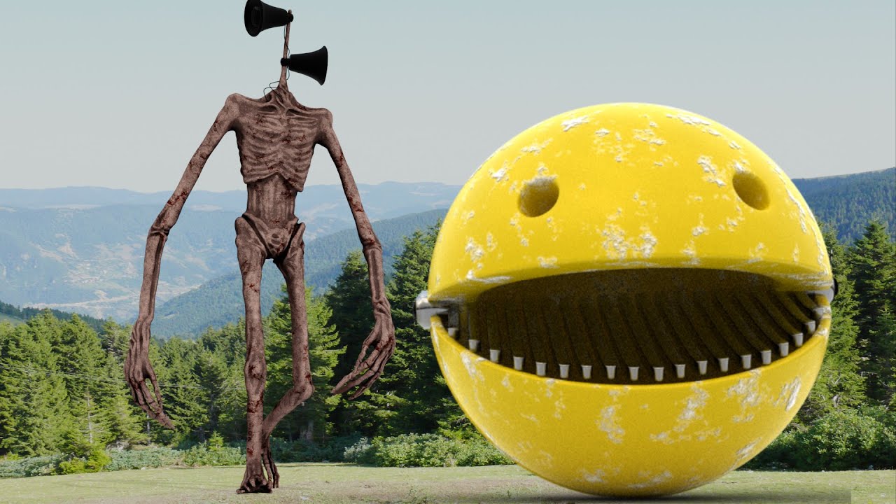 Siren Head Vs Pacman in Real Life - Horror Short film
