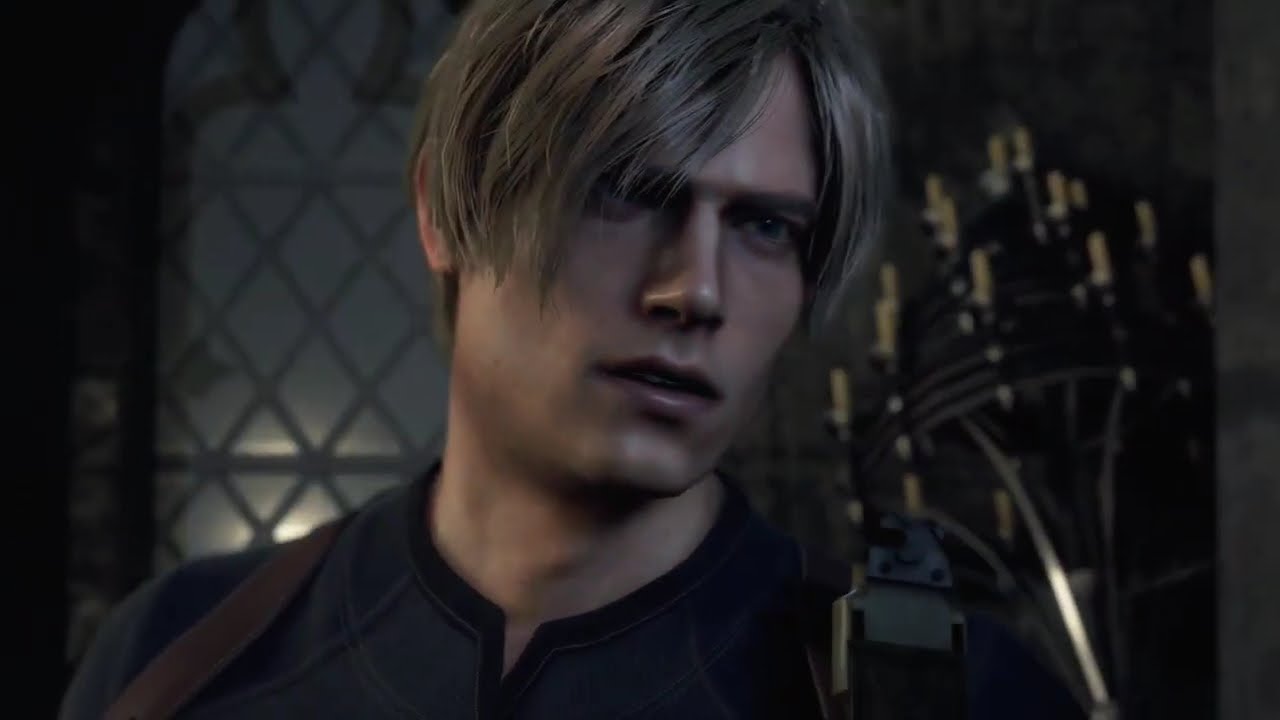 Leon putting on the charm:Resident Evil 4