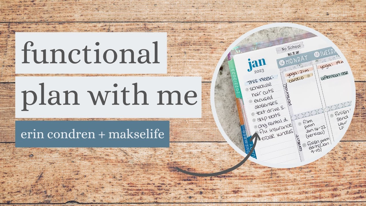MakseLife Weekly Actions & Erin Condren Vertical Plan with Me