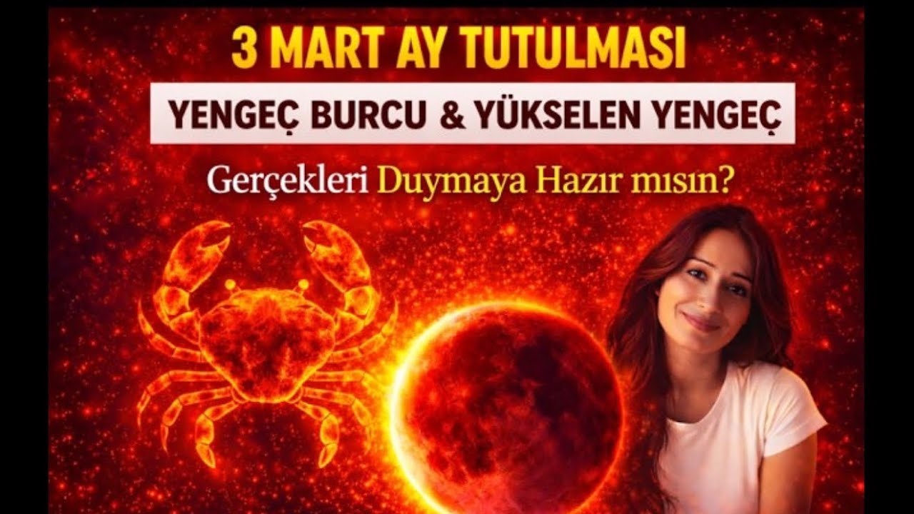 YENGEÇ-YÜKSELEN YENGEÇ-3 MART AY TUTULMASI ETKİLERİ-#aytutulması #yengeçburcu #yükselenyengeç