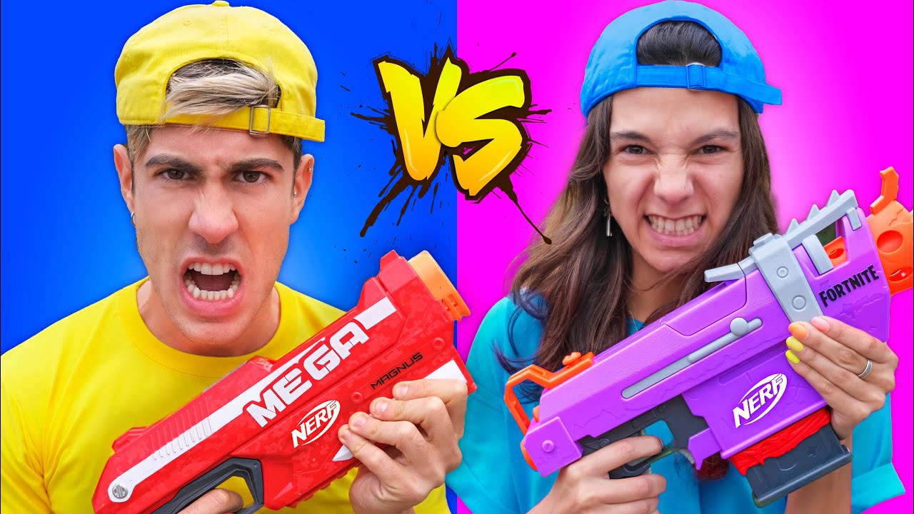 БИТВА NERF МАЛЬЧИКИ VS ДЕВОЧКИ !!
