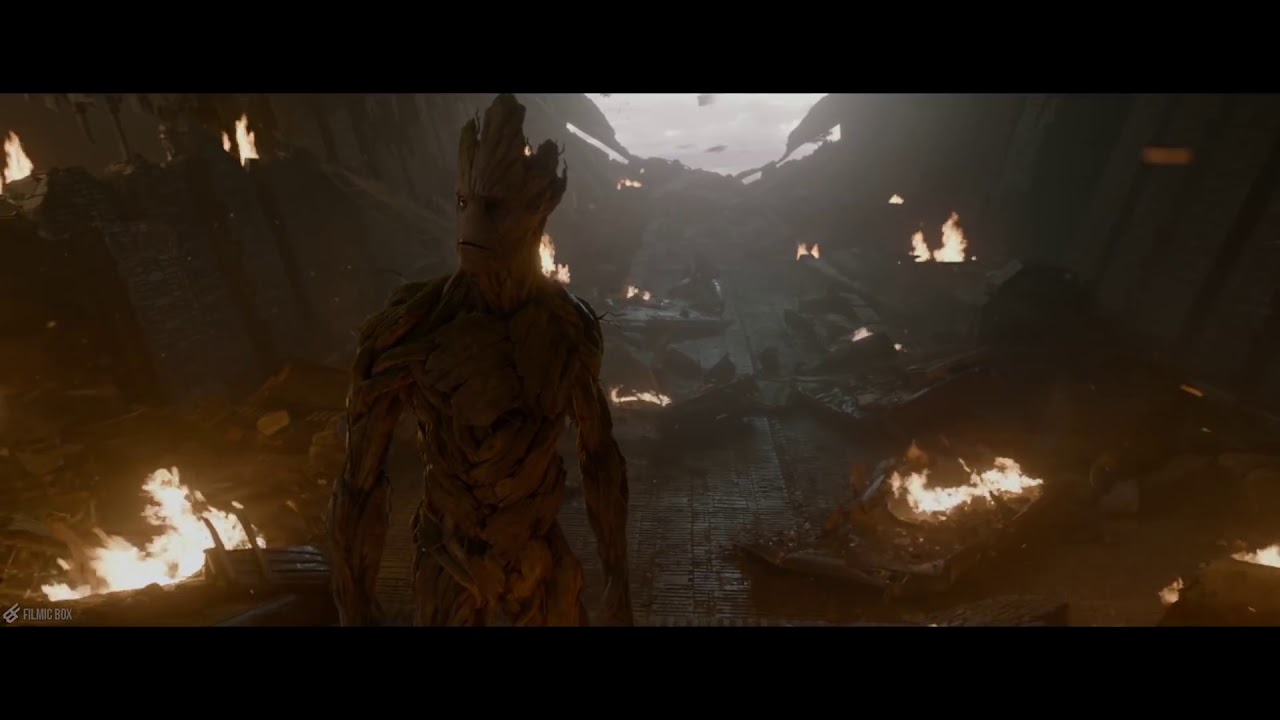guardians of the galaxy groot shows his full powers