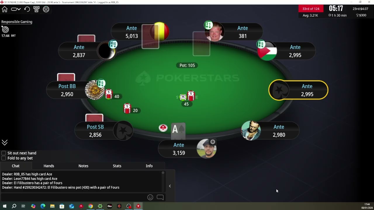 De 1 a 100 Dolares Jogando Poker Online no Pokerstars 37º e 38º Torneio