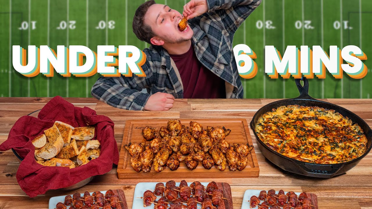 3 простых закуски для GAMEDAY менее чем за 6 минут