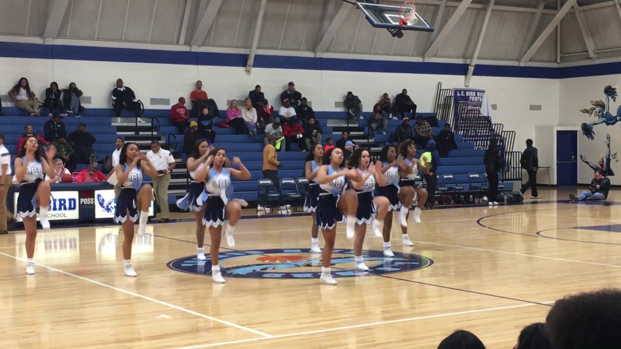 L.C. Bird Varsity high school cheerleaders