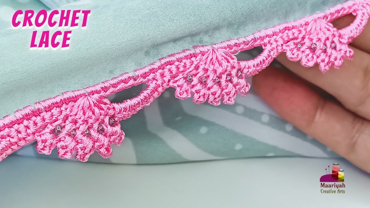 Make Crochet Lace Using Small Beads | Qureshia Design - 360