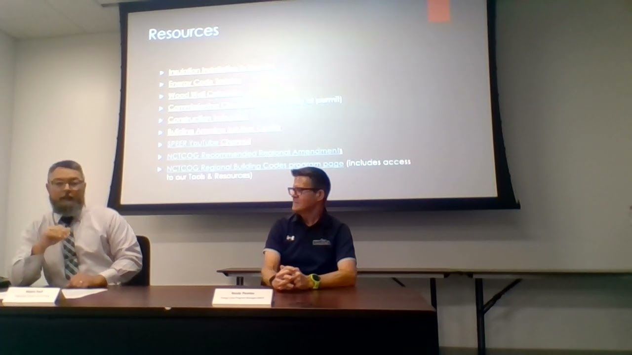2021 International Energy Conservation Code Roundtable, hosted by NCTCOG