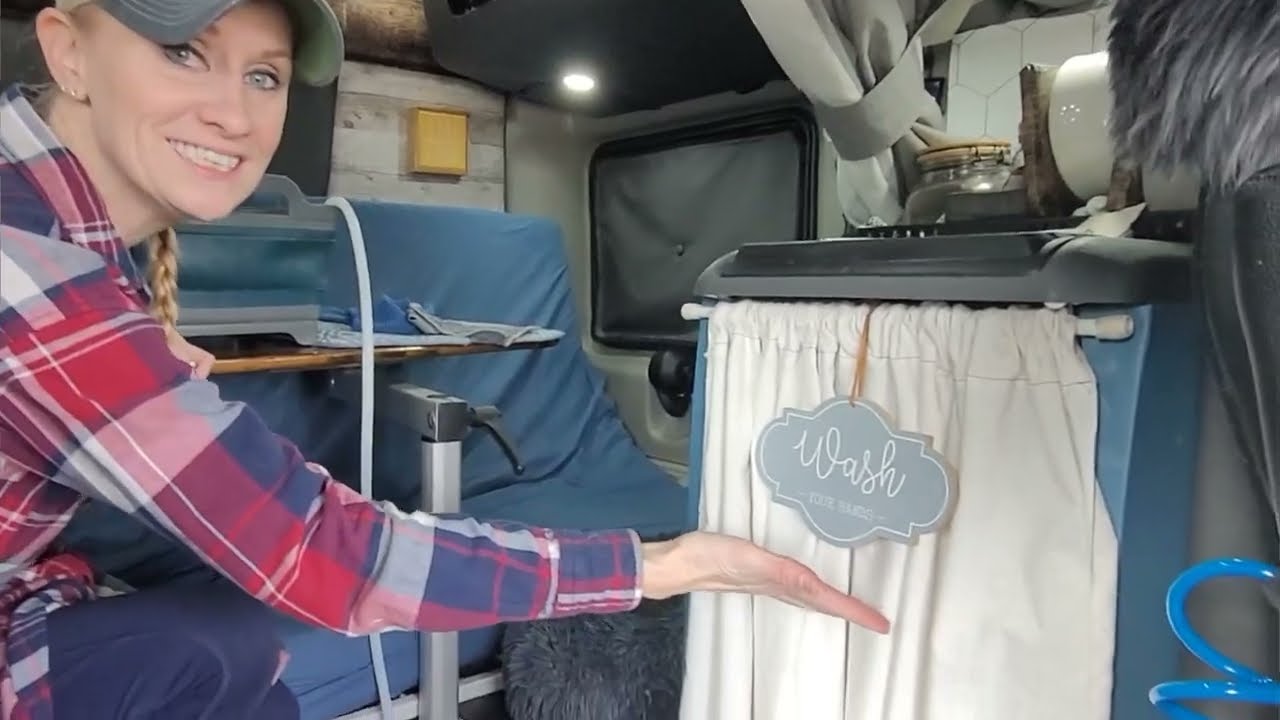 How to BUILD a SINK in your SEMI TRUCK with WARM WATER | living in a semi