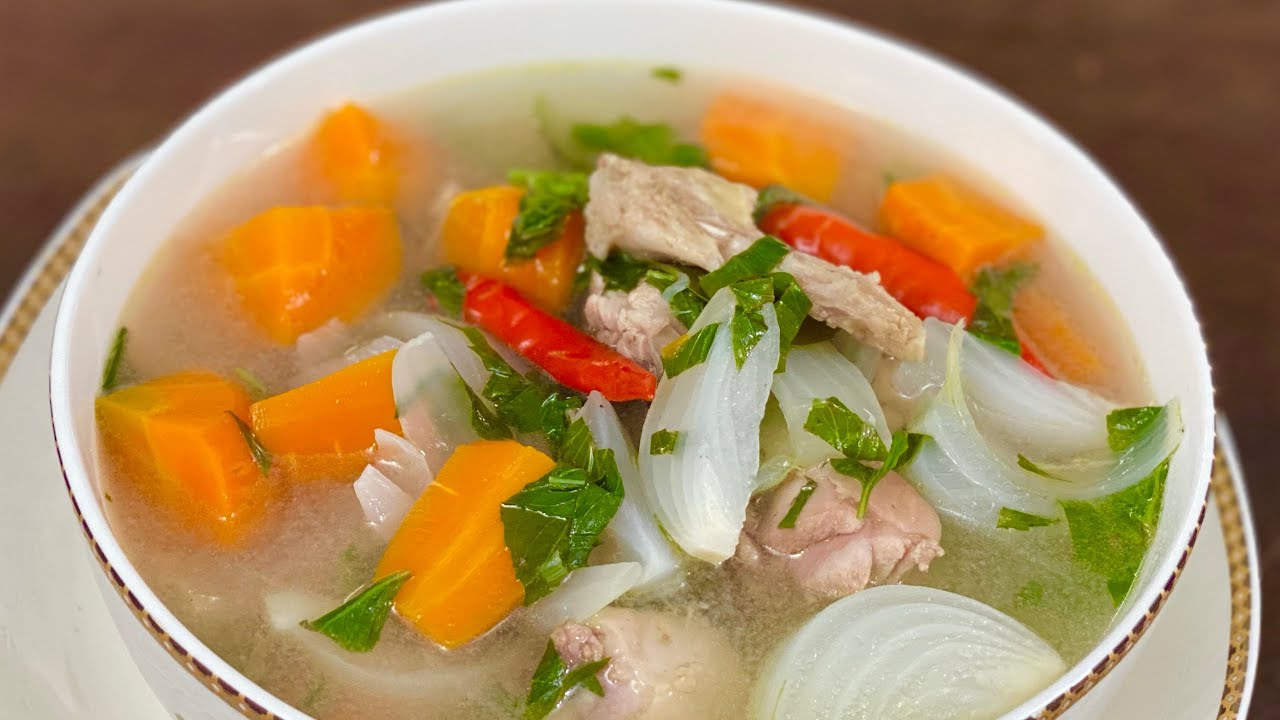 ស្ងោរជ្រក់មាន់ងាយៗ- how to make Chicken Soup- Easy food- Vichheka SOK