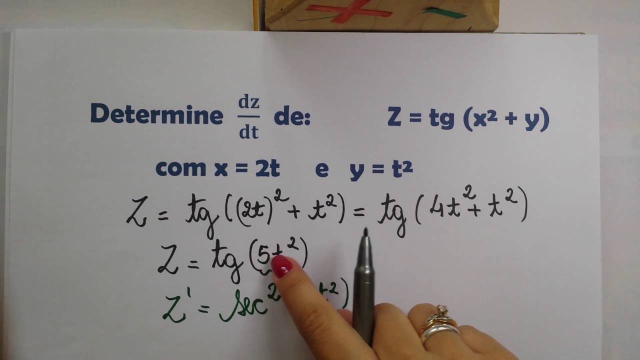 Derivadas parciais - regra da cadeia - em relação outra variável - exemplo 1