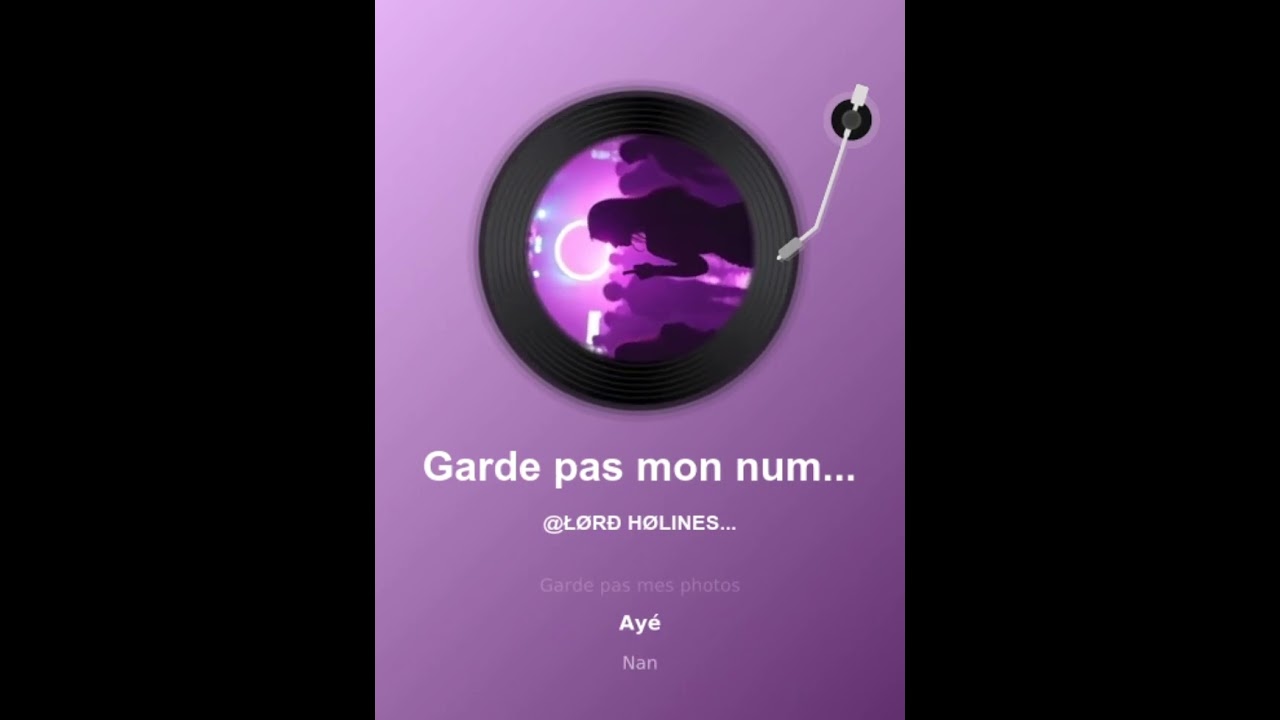 LORD HOLINESS : GARDE PAS MON NUMÉRO 
