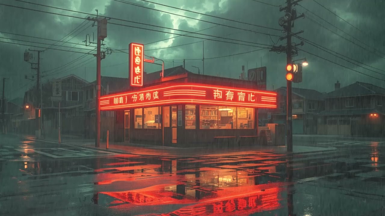Night City Rain Ambience 🌧️ Lofi Music for Peaceful Sleep