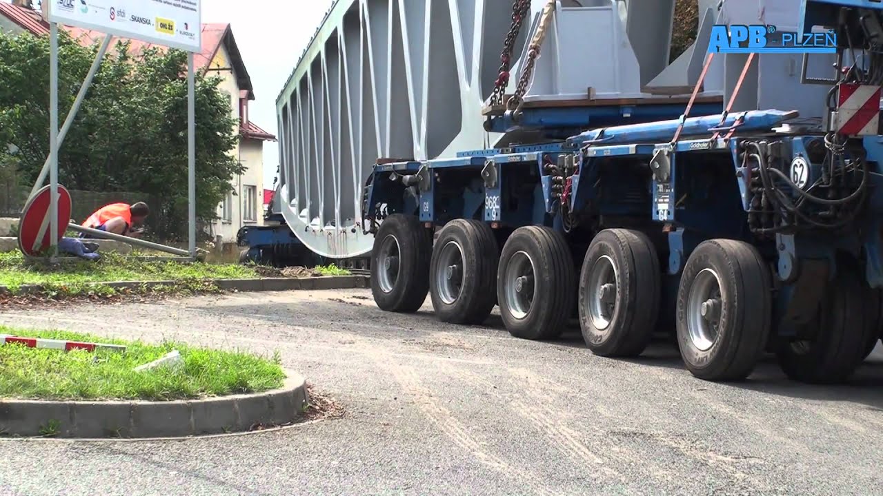 APB Plzeň - převoz mostní konstrukce Brno Planá