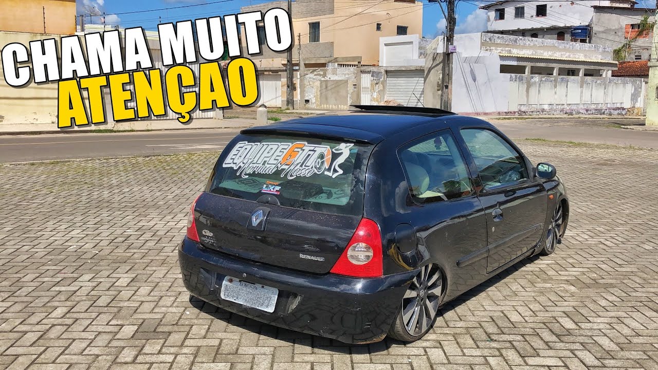 CLIO MUITO BAIXO ARO 17 SUSPENSAO A AR *carro de baiano* ep 2