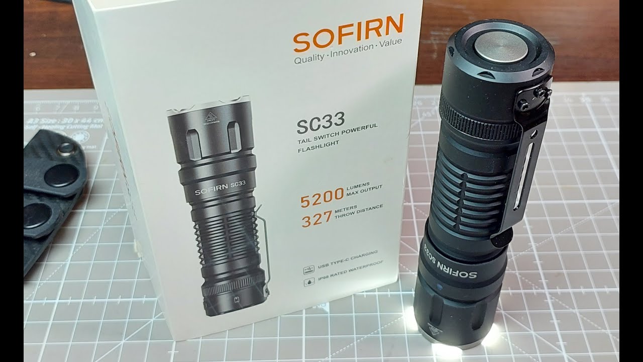 Sofirn SC33 - 5200 Lumen and 327m throw 21700 Tactical Flashlight Review