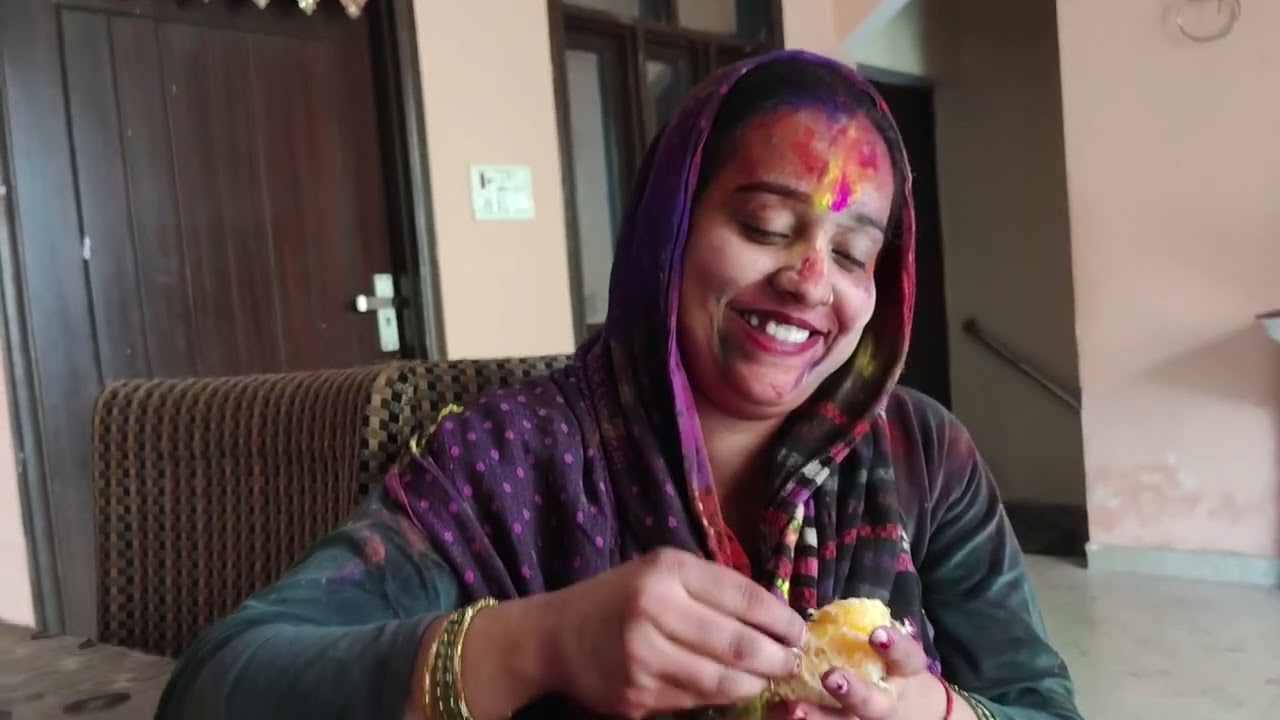 Aaj Puri family ne kra holi 🫟 par bahot enjoy🤩☺️💐