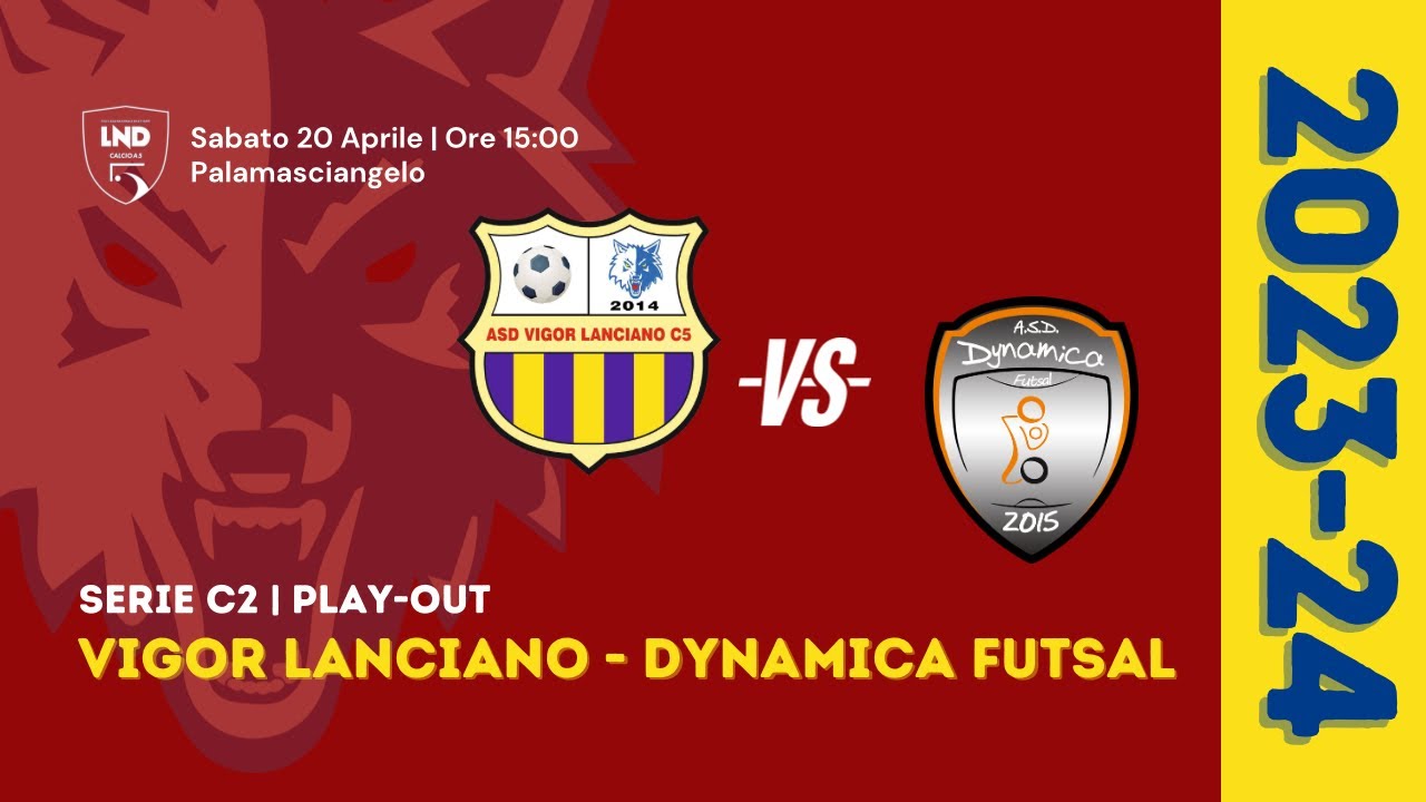 Play-Out Serie C2 | Vigor Lanciano - Dynamica Futsal 3-3 (Gol & Highlights) | Spareggio/R 2023/2024