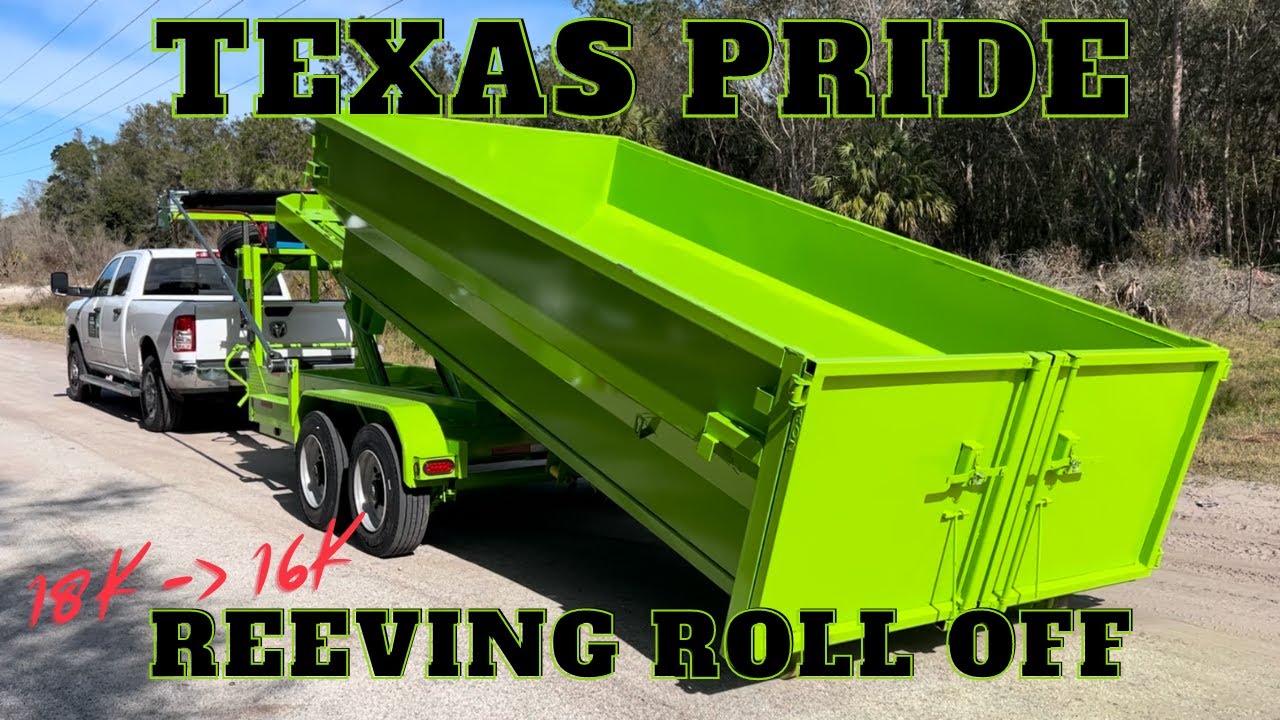 Texas Pride Reeving Roll Off Trailer 18k Axles 16k GVWR