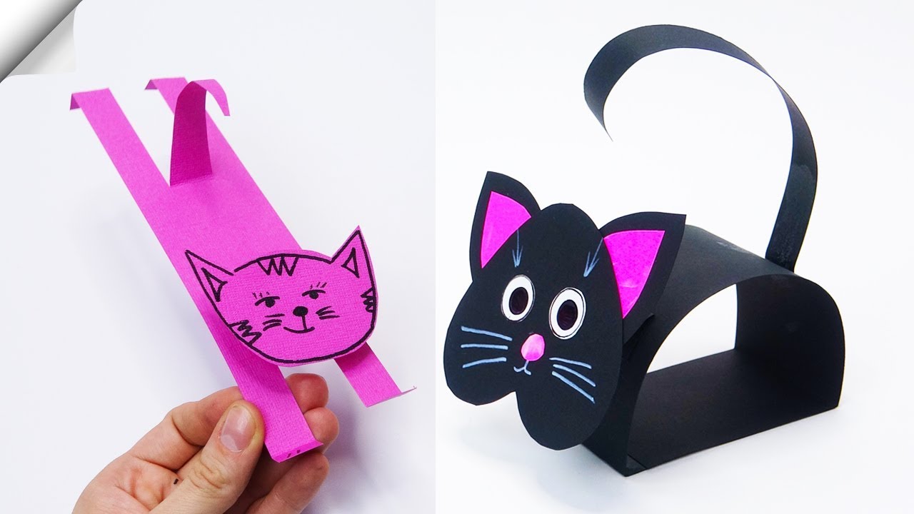 9 DIY Paper CAT | Paper crafts  Paper TOYS