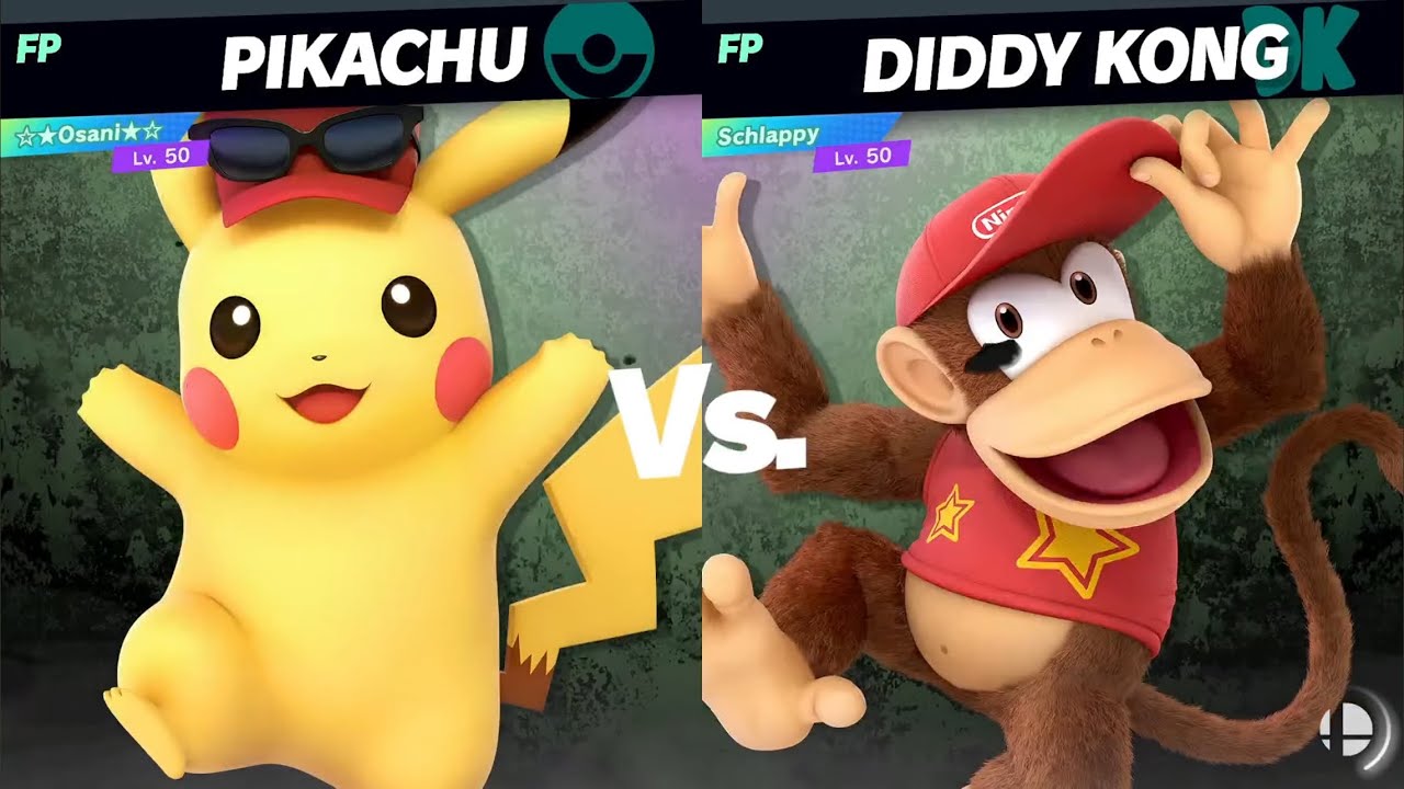 Amiibo Battles: Pikachu vs Diddy Kong (Osani vs Schlappy)