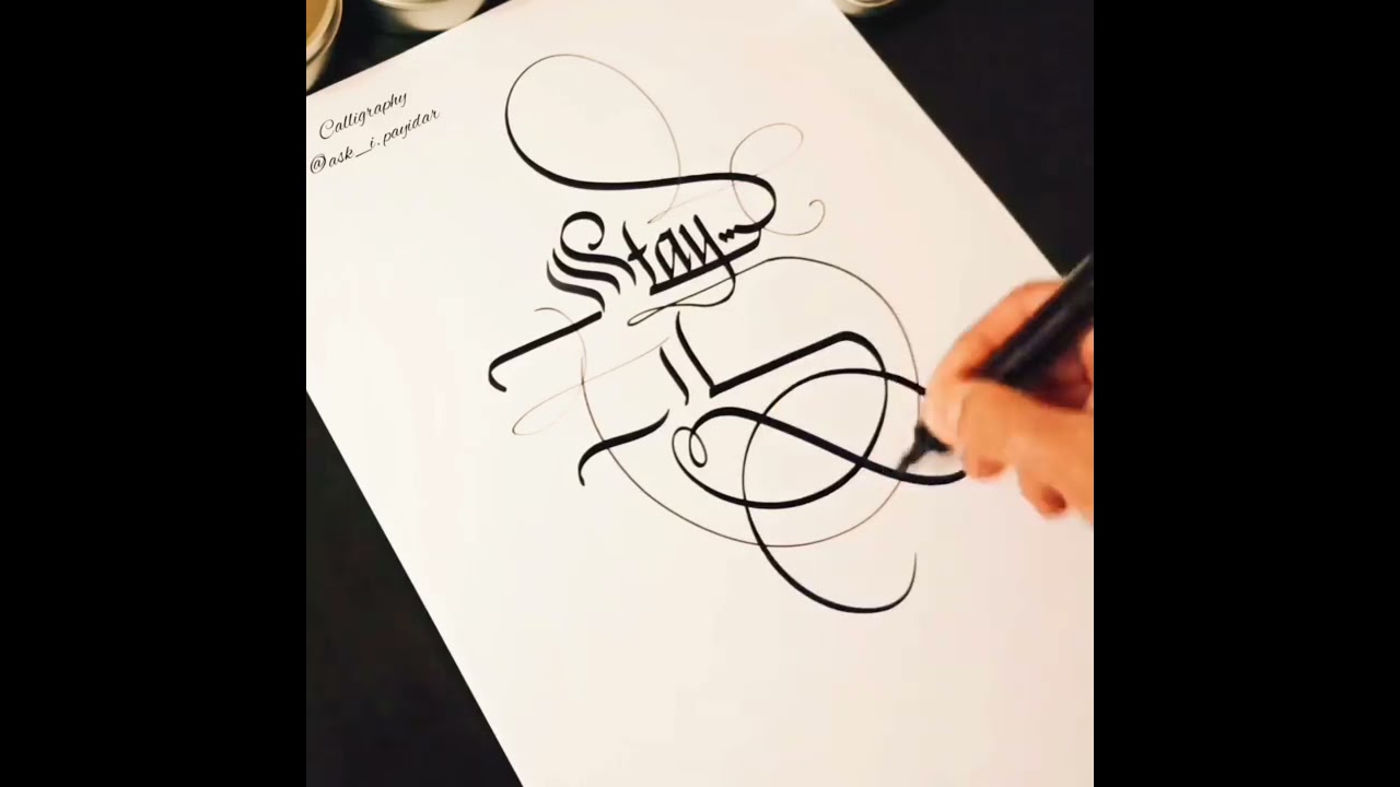 Turkish calligraphy desing Kaligrafi aşktır.. 