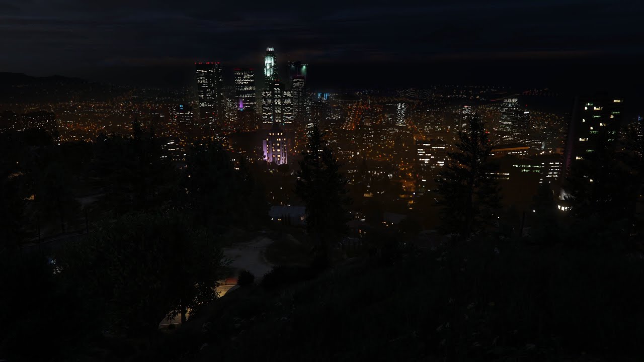 View of Los Santos from Vinewood Hills | 4K