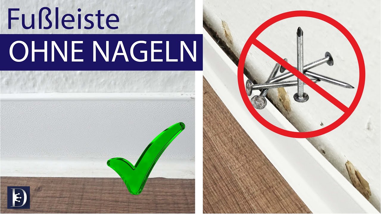 PVC Fu&szlig;leiste ankleben, ohne nageln