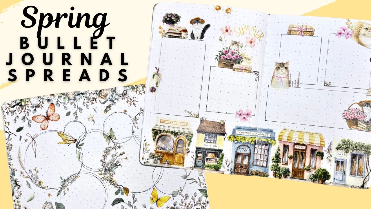 PLAN WITH ME | 2 SPRING BULLET JOURNAL SPREADS ￼