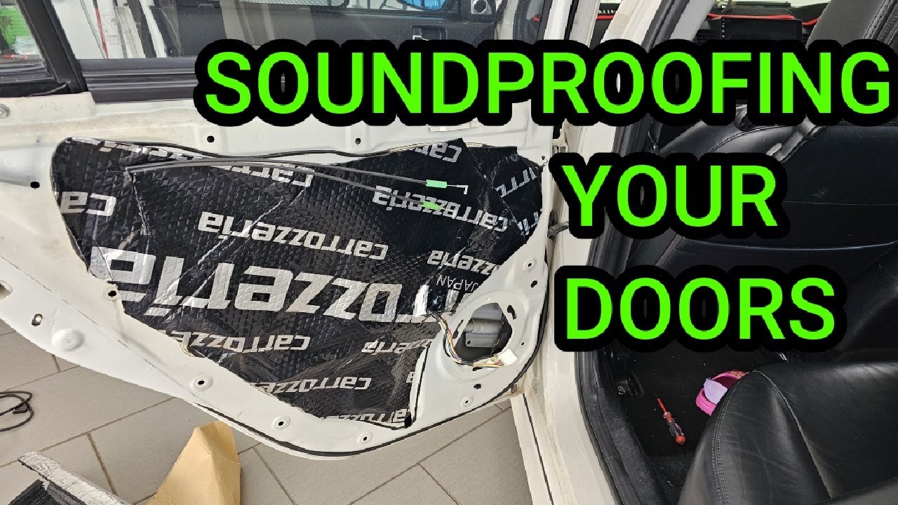 Soundproofing car door - Excellent results.