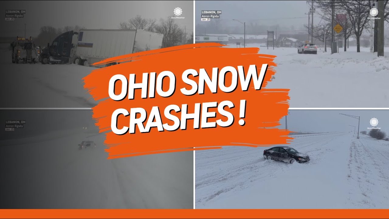 Winter Weather Chaos: Cars Stuck in Deep Snow in Ohio