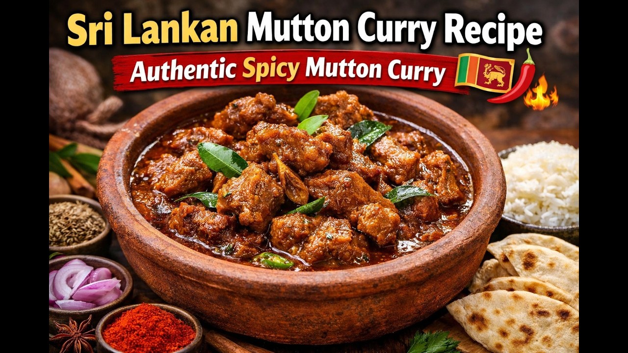 Sri Lankan Mutton Curry Recipe | Authentic Spicy Mutton Curry