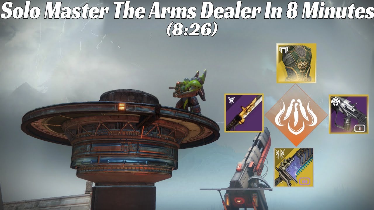 Solo Master The Arms Dealer In 8 Minutes (Solar 3.0 Hunter, 8:26, Destiny 2)