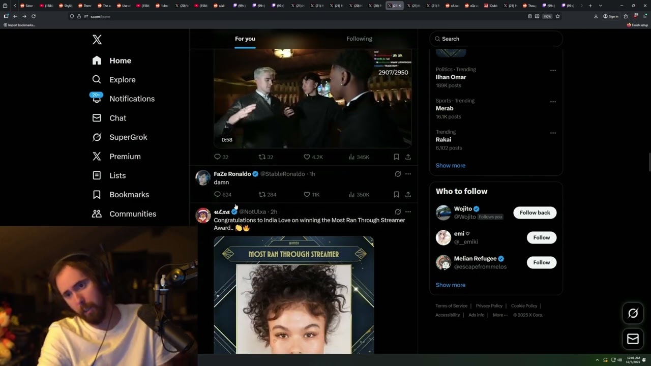 Asmongold on Vtubers Mad Burnt Peanut Won their Award at the Streamer Awards