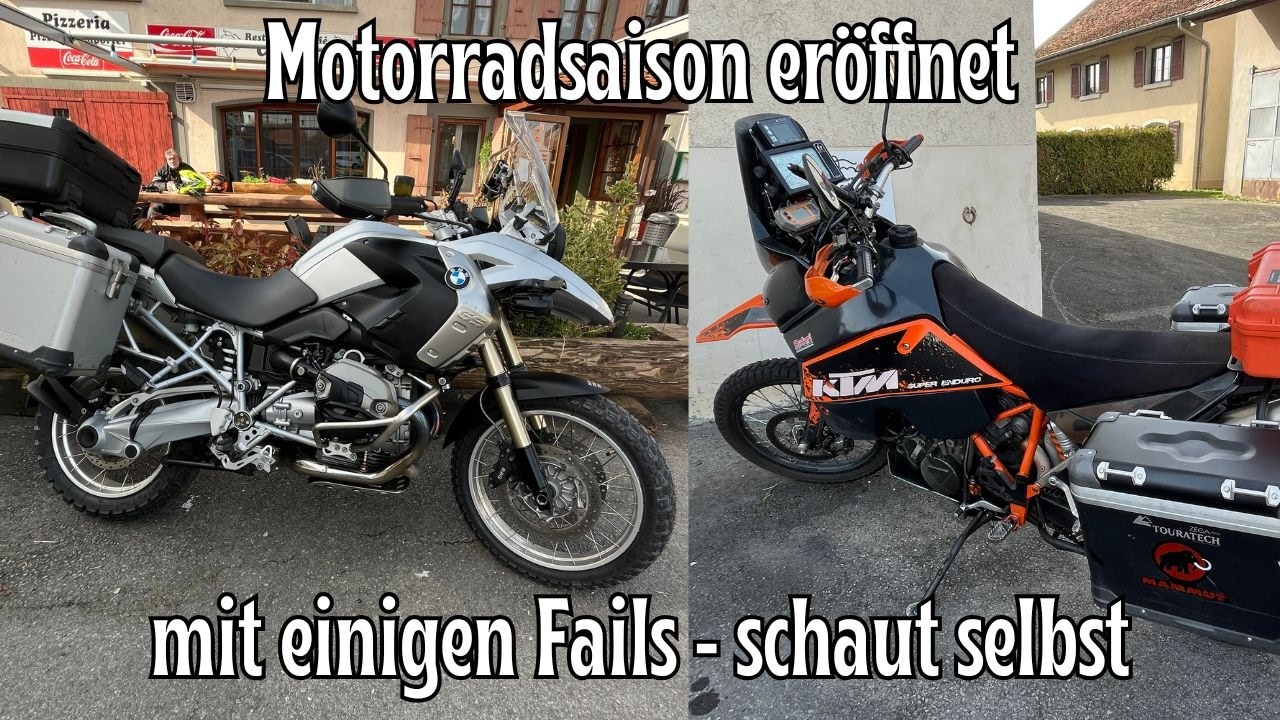Motorradsaison startet mit KTM 950 Super Enduro und BMW R1200 GS