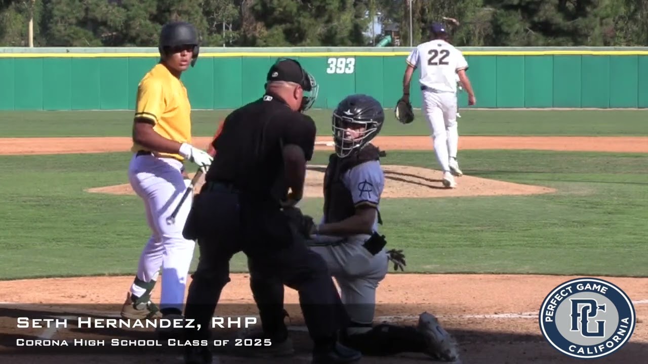 Seth Hernandez Prospect Video, RHP, Corona High School Class of 2025, #ACGames