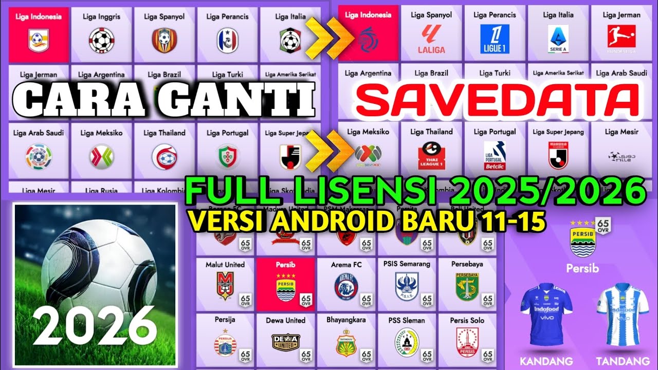 FULL LISENSI TERBARU! Cara Ganti Save Data Football League 2026 di ANDROID Versi Baru