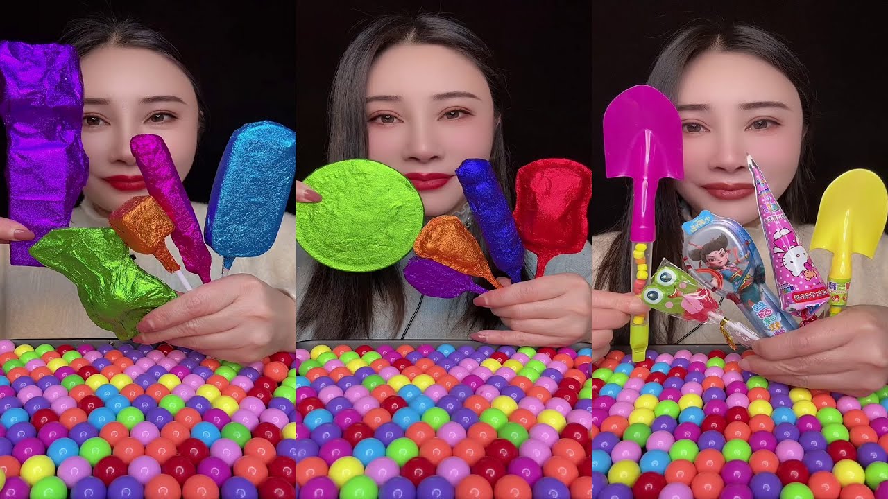 ASMR Конфеты 🍬 Игрушки принцессы 👑 Забавные очки 🤓 Фруктовое желе 🍇 Клубничные лакомства 🍓 EP460
