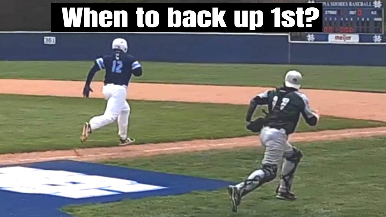 Catchers - when to backup first base?