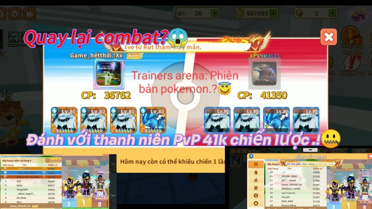 Trainers arena: Sức mạnh của oseidon?😱|Chơi thanh niên top sever cực căng.🔥||Blockman Go