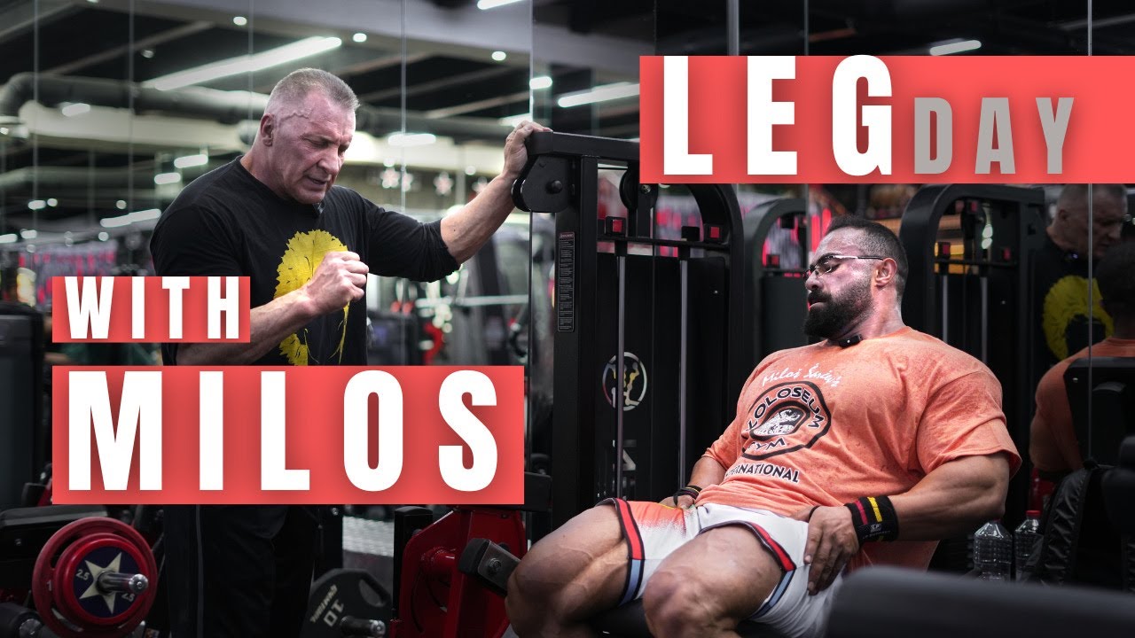 Heavy LEG day with Milos Sarcev | Behrouz Tabani Before Dubai Pro stage #olympia #bodybuilding