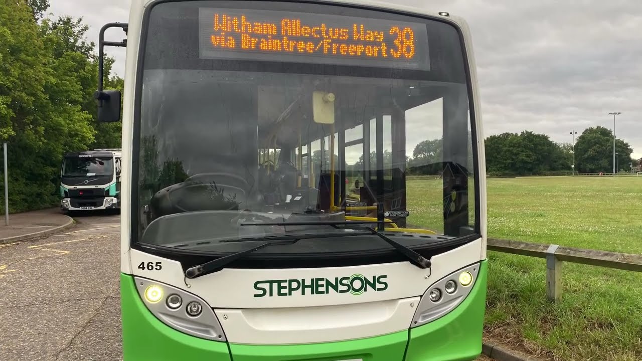Stephensons of Essex Bus Route 38, Braintree to Witham Part 2 Bus Drivers View POV Bus Rides UK