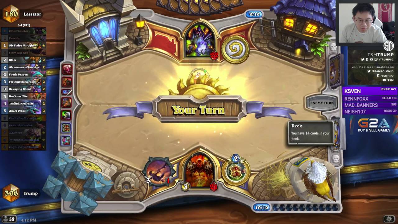 Hearthstone Trump Playing Top Ranked Dragon Warrior