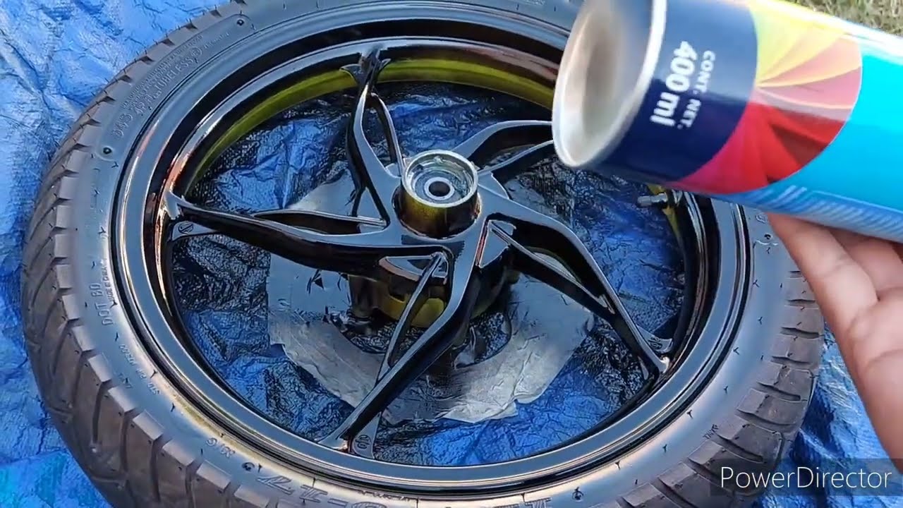 LE PINTÉ LOS RINES A MI MOTO EN NEGRO BRILLANTE | MOTORESLIGEROS
