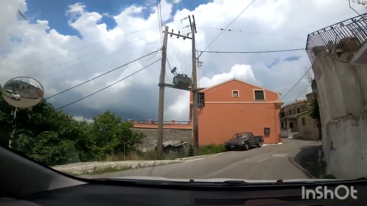 Drive from Strinilas to Nymfes waterfall Corfu 2023