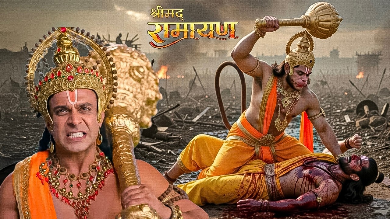 हनुमान जी और श्री राम के युद्ध के बीच हनुमाब जी ने दिखाया अपना असली रूप || Shrimad Ramayan