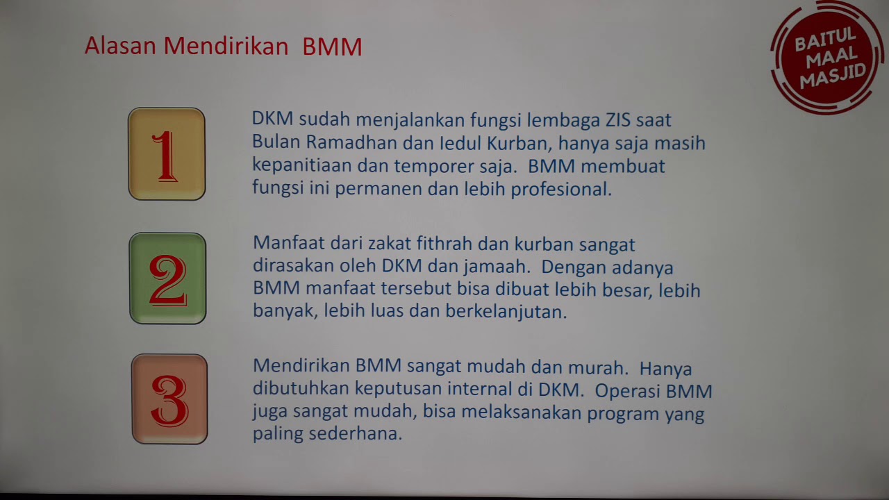 BAITUL MAAL MASJID : Membangun Ekonomi Ummat Berbasis Masjid.