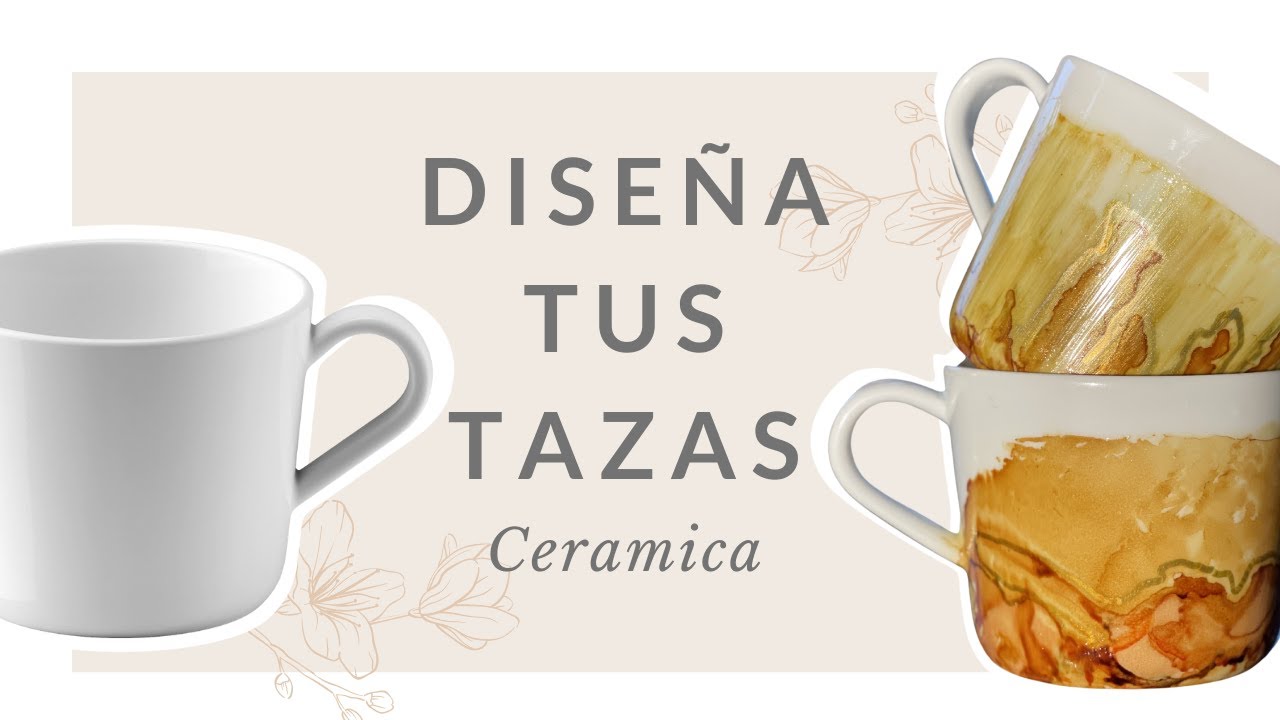 ❇️ Como pintar tazas con pintura al Alcohol ❇️
