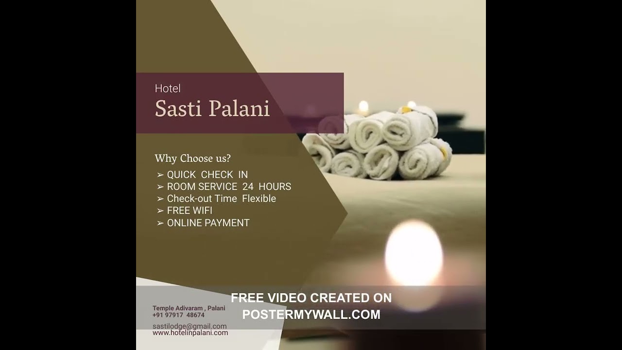Hotel Sasti Palani  - Hotel in Palani   Palani railwaystation near hotel